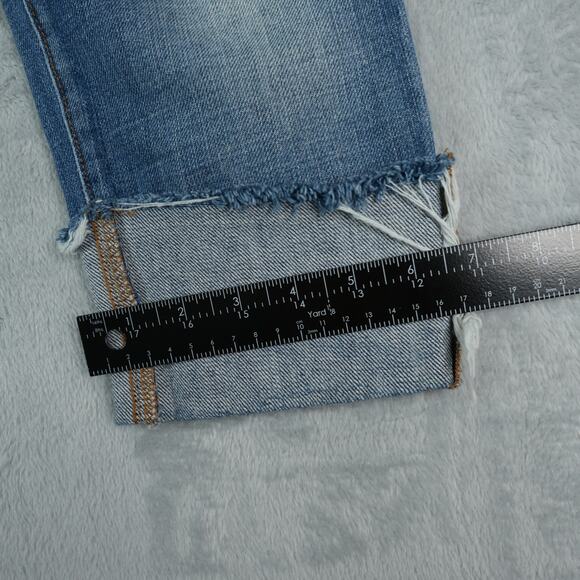 Joes Jeans Crop Ankle Womens W 25 Blue Distressed Rolled Cuff KSKU5605 Kursten - Picture 10 of 12